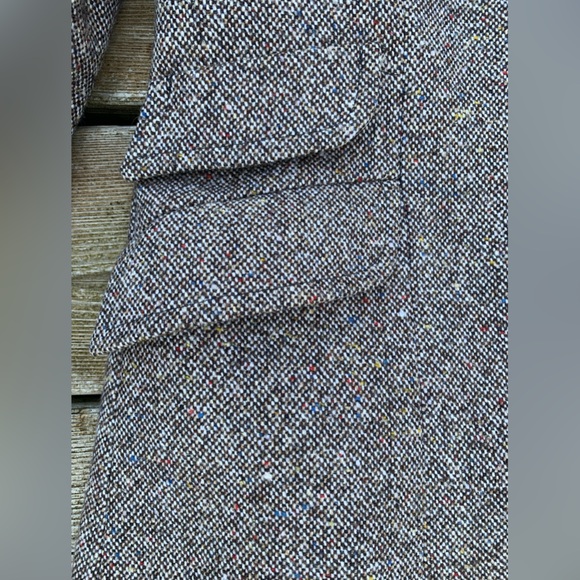 Vintique Tweed 24” Waist all Wool Lined Skirt and 2 button Pockets Jacket Suit - Picture 9 of 16